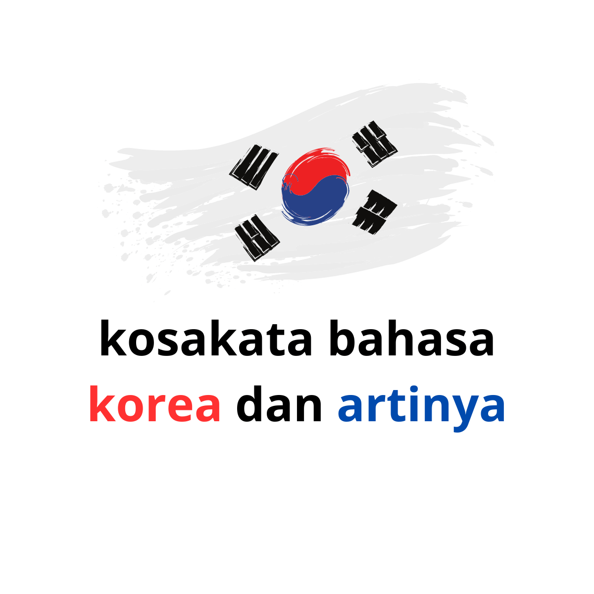 kosakata bahasa korea dan artinya